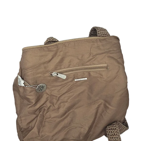 The Sak Elegant Tan Woven Tote Bag 13Wx11L - Picture 4 of 4